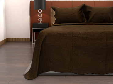 Colcha King Size Matt Satín Chocolate Colchas