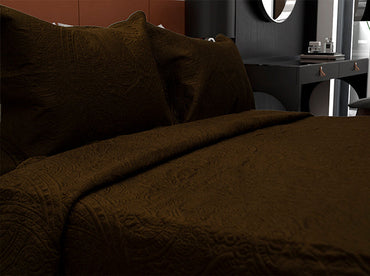 Colcha King Size Matt Satín Chocolate Colchas