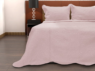 Colcha King Size Matt Satín Rosa Colchas