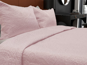 Colcha King Size Matt Satín Rosa Colchas