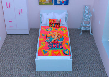 Cobertor Silk + Almohada Baby Paw Patrol Skye Rosa