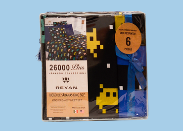 Sábanas Bambú King Size Pixeles