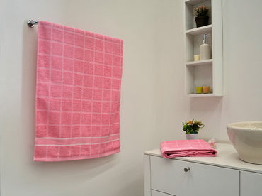 Toalla Medio Baño Domino Rosa