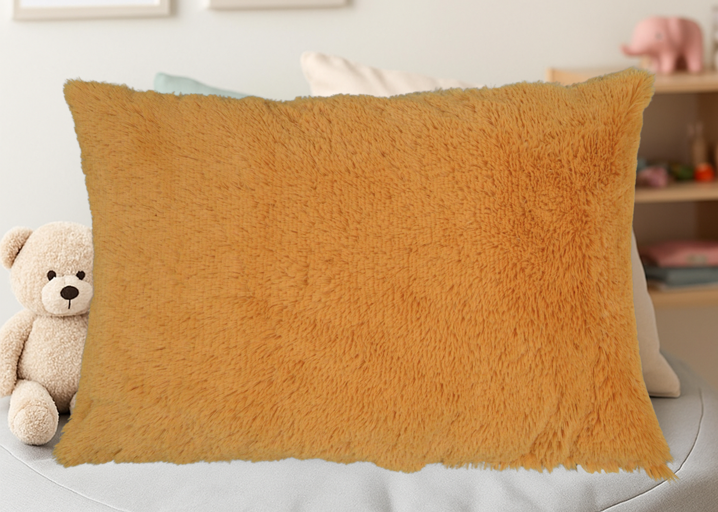 Almohada Peluda Beige