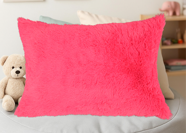 Almohada Peluda Fucsia