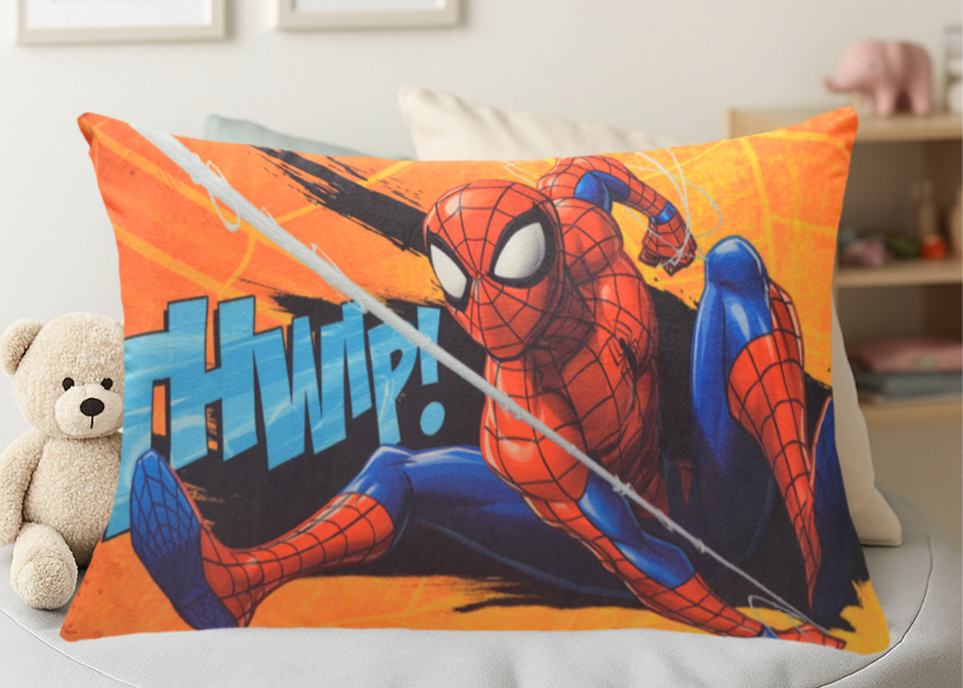 Almohada Reversible Spiderman Thwip