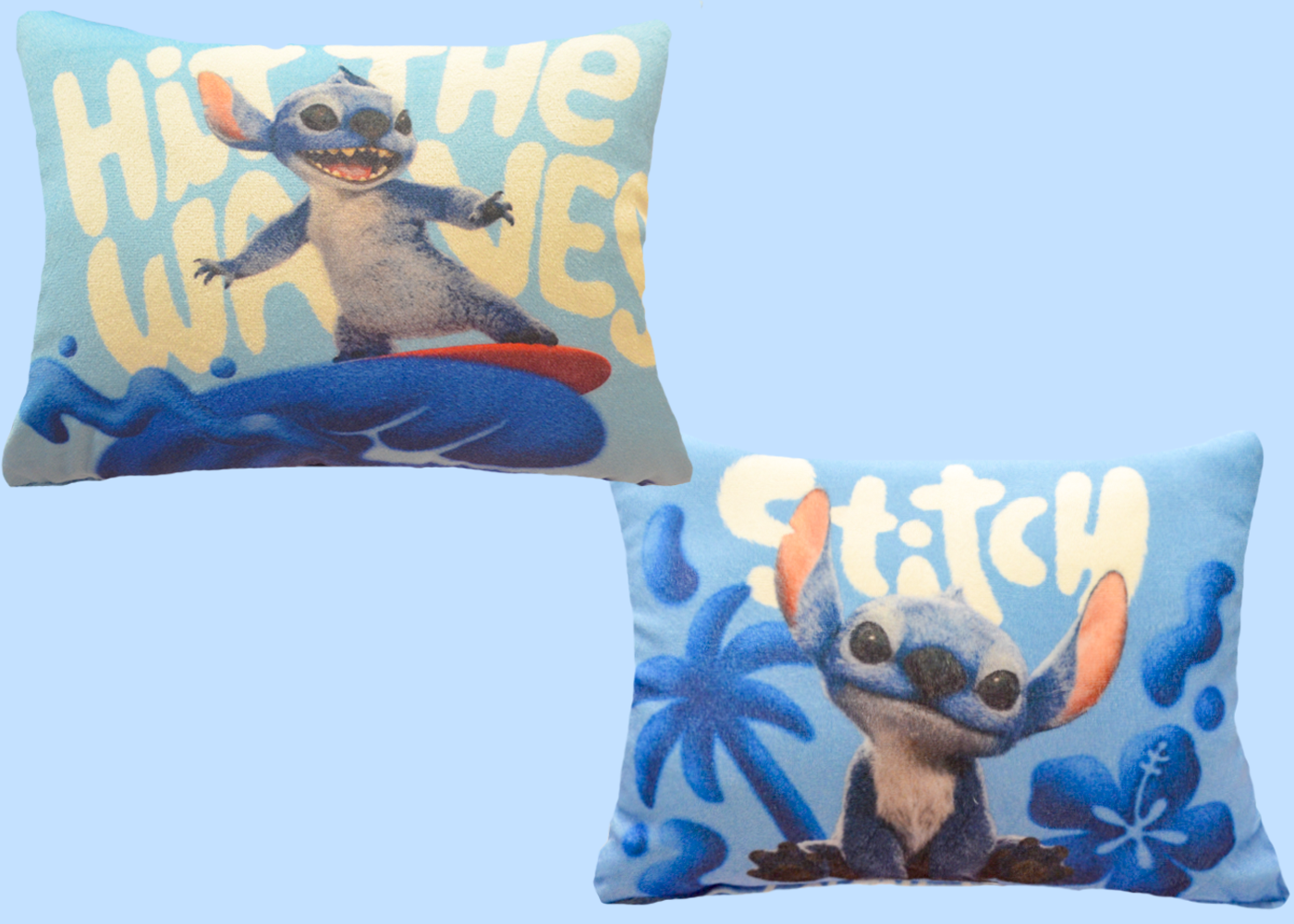 Travel Pillow Baby Stitch Azul