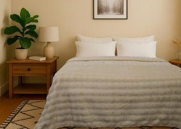 Cobertor Bubble Matrimonial Beige