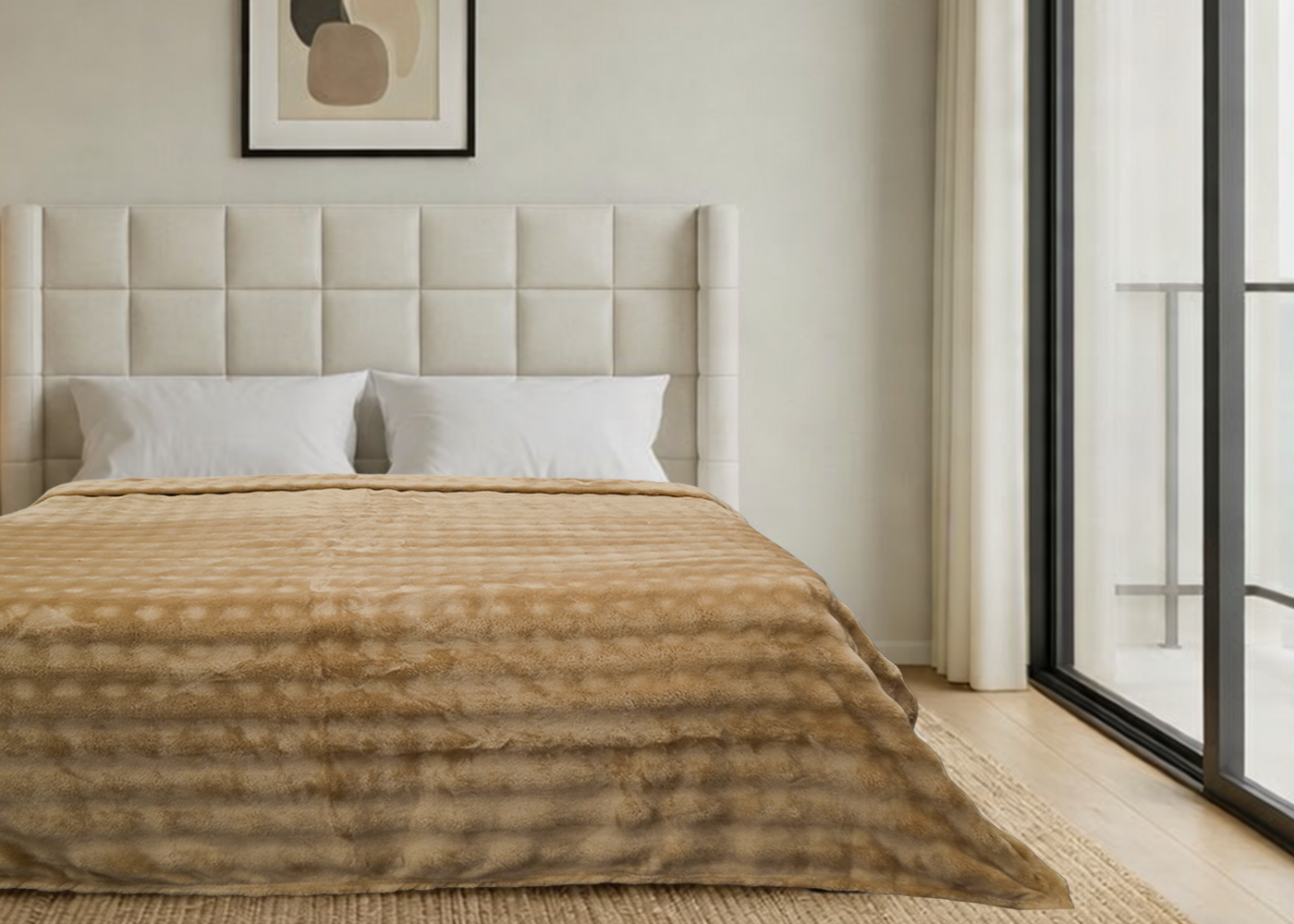 Cobertor Bubble King Size Café