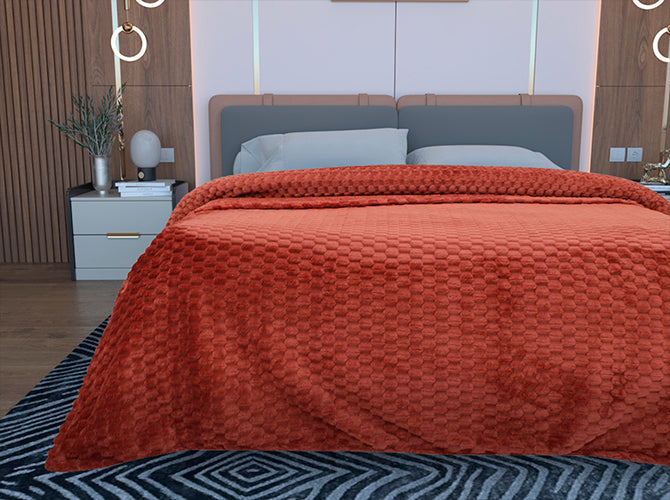 Cobertor Crochet Matrimonial Terracota