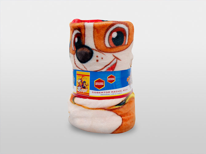 Cobertor Individual Export Silk Paw Patrol Amarillo Colchas Y Edredones