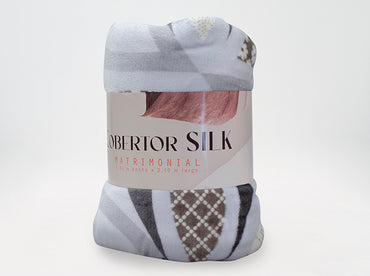 Cobertor Silk Matrimonial Maíz Gris