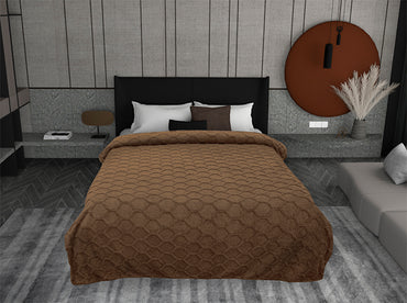 Cobertor Tufted Matrimonial Chocolate