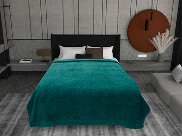 Cobertor Tufted Matrimonial Turquesa