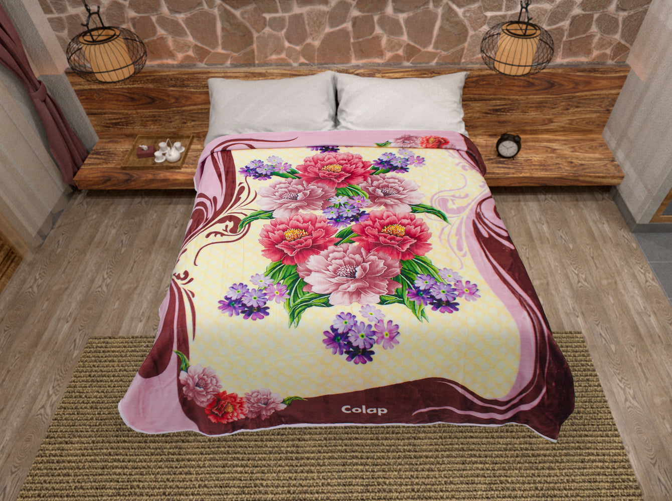 Cobertor Matrimonial Rachel Flor China
