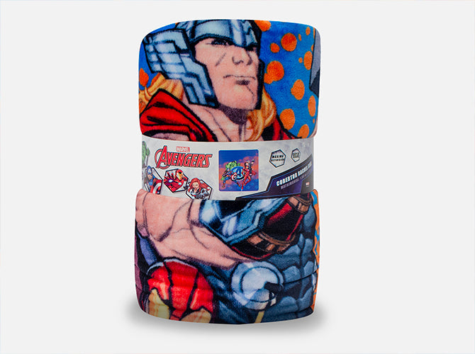 Cobertor Matrimonial Rachel Silk Avengers Azul