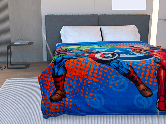 Cobertor Matrimonial Rachel Silk Avengers Azul