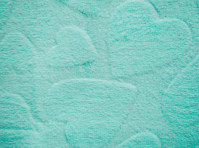 Cobertor Zig Zag Relive Corazones Menta
