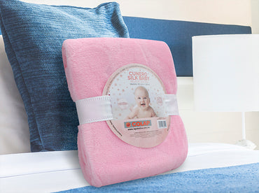 Cobertor Zig Zag Relive Corazones Rosa