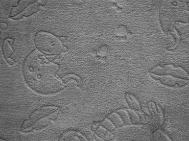 Cobertor Zig Zag Relive Dinosaurios Gris
