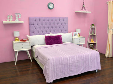 Cobertor Silk Matrimonial Trenzado Morado