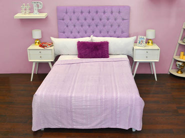 Cobertor Silk Matrimonial Trenzado Morado