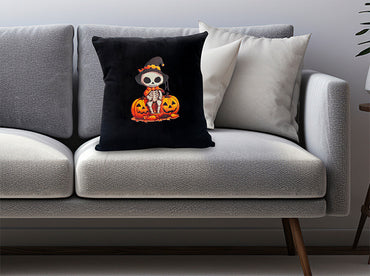 Cojín Decorativo Halloween Bruja Calavera