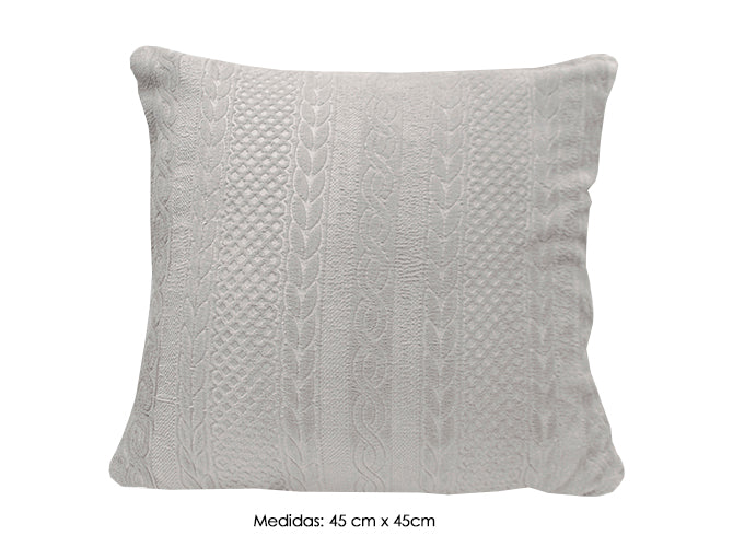 Cojín Trenzado Boutique Gris