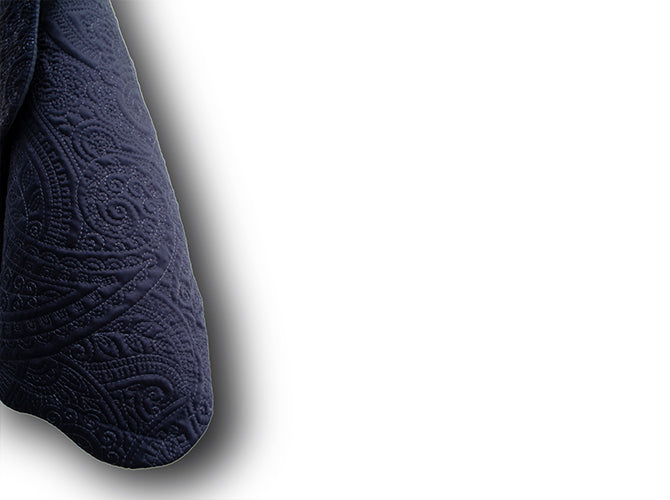 Colcha King Size Matt Satín Navy Colchas