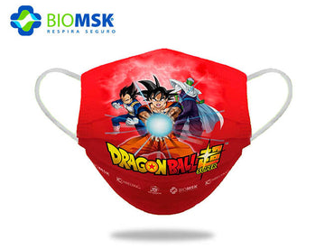 Cubrebocas Dragon Ball Rojo Varios