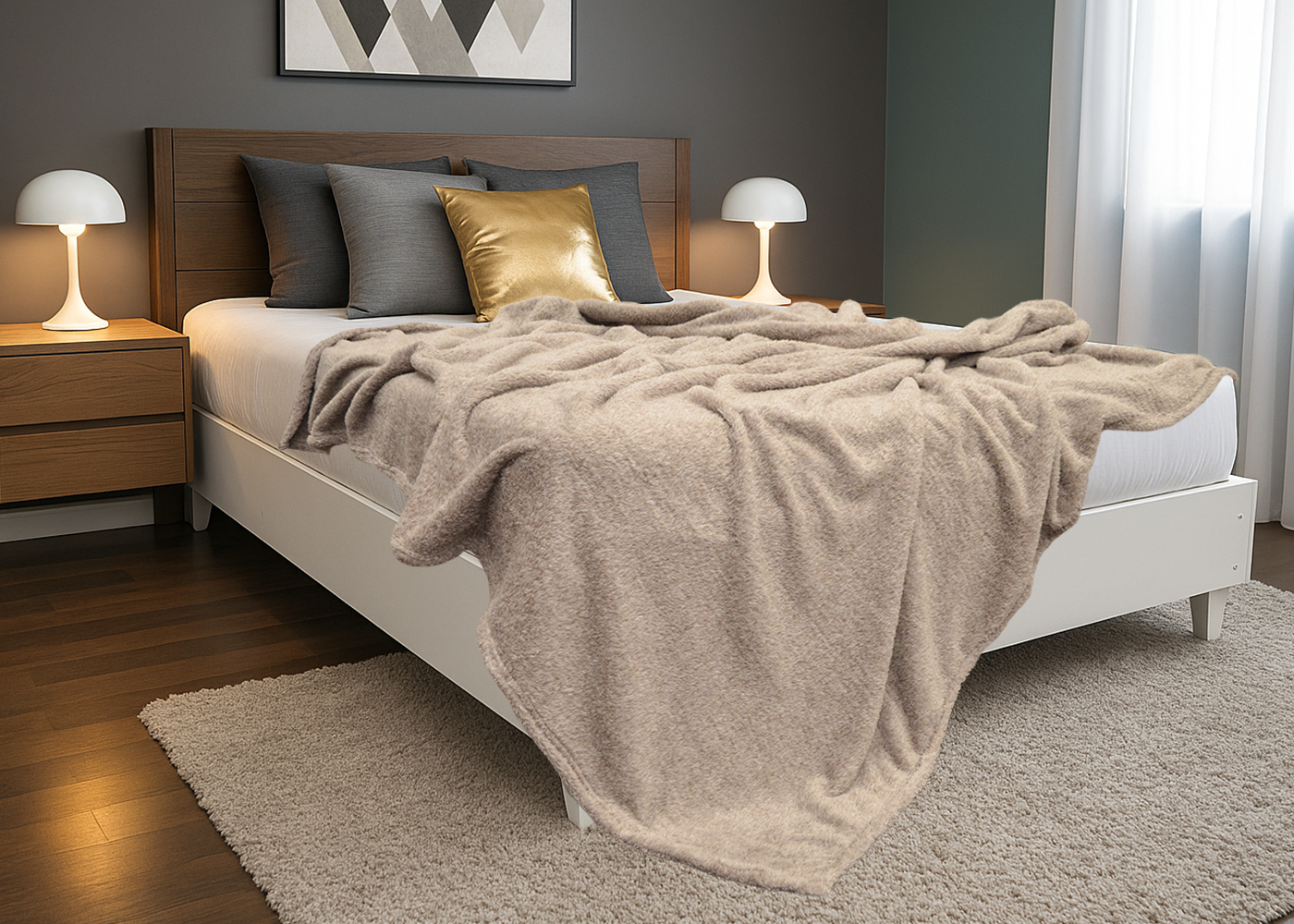 Cobertor Matrimonial Cationic Café