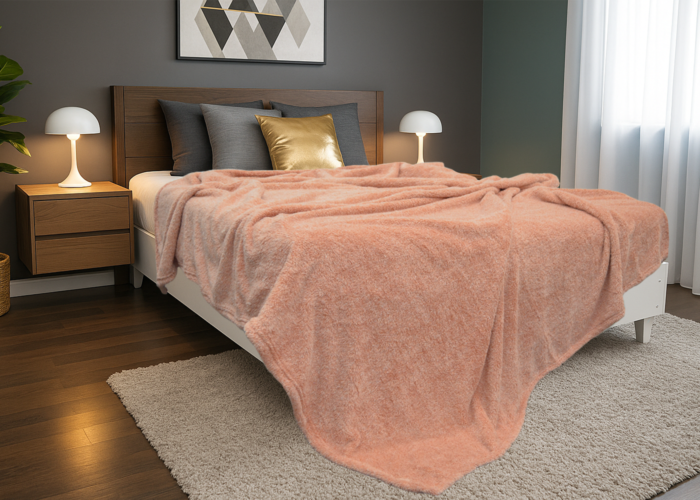 Cobertor Matrimonial Cationic Durazno