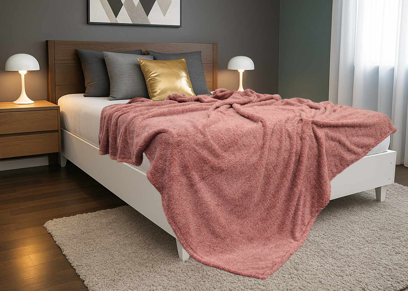 Cobertor Matrimonial Cationic Vino