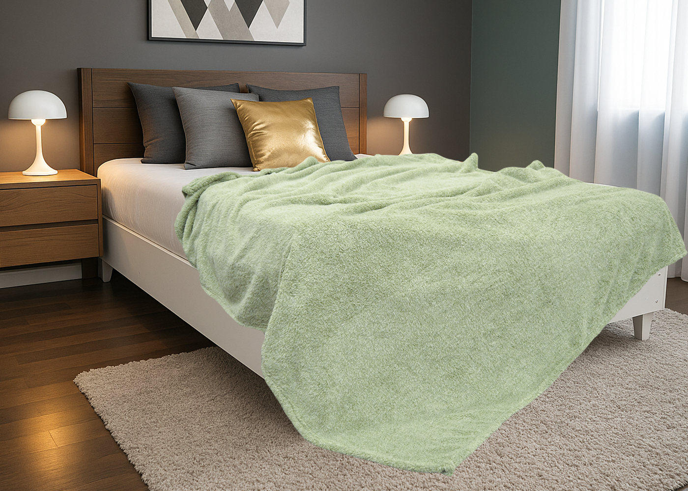 Cobertor Matrimonial Cationic Verde