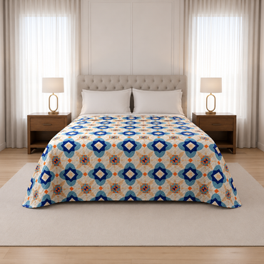 Edrecolcha Croasant King Size Azulejo Turquesa