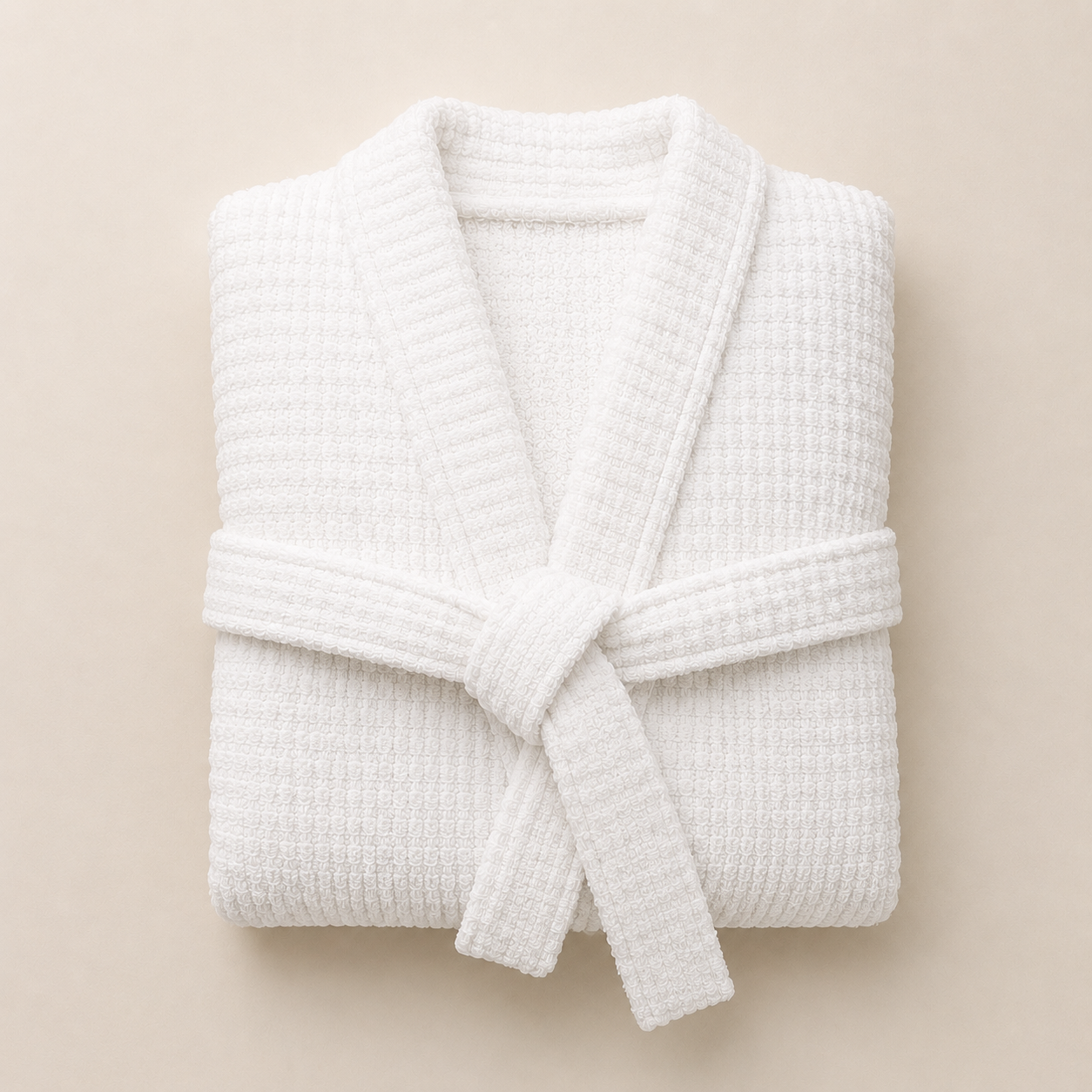 Bata de baño Wafle Blanca Unisex