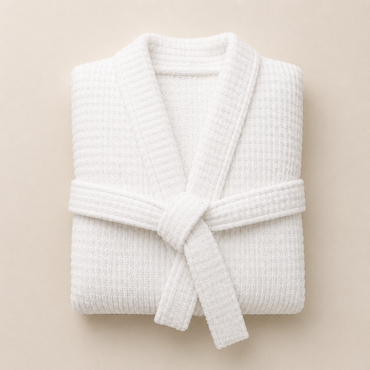 Bata de baño Wafle Blanca Unisex