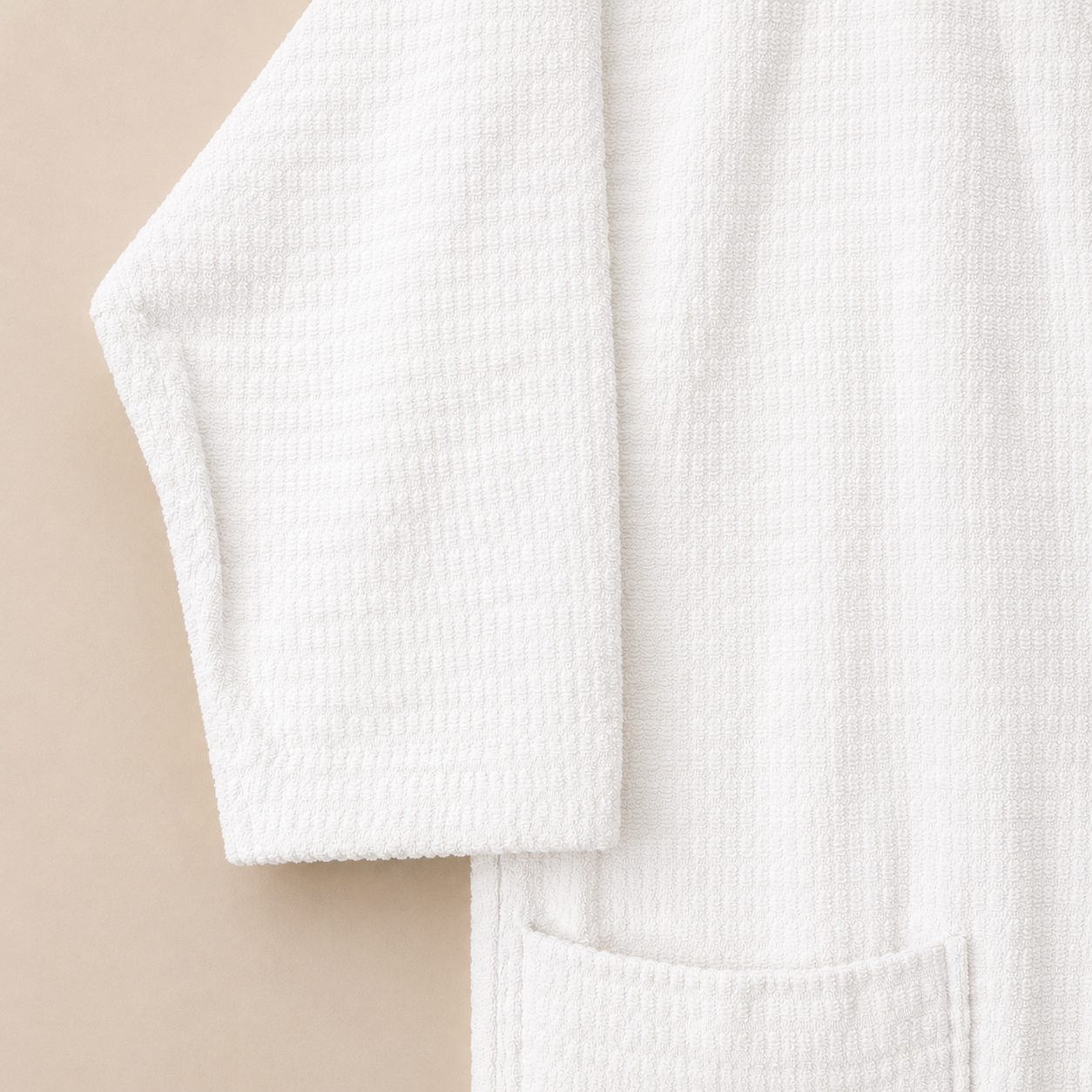 Bata de baño Wafle Blanca Unisex