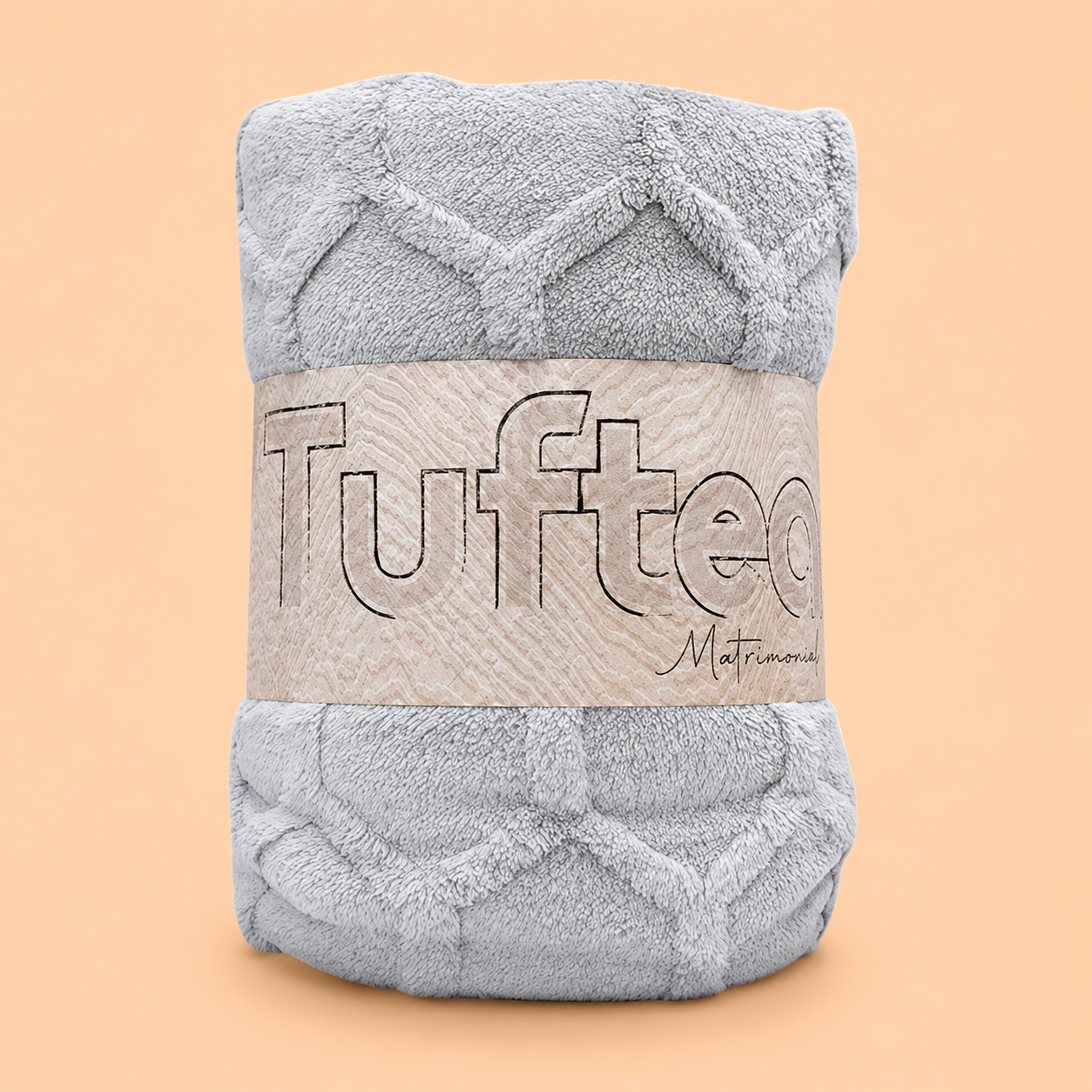 Cobertor Tufted Matrimonial Gris