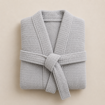 Bata de baño Wafle Gris