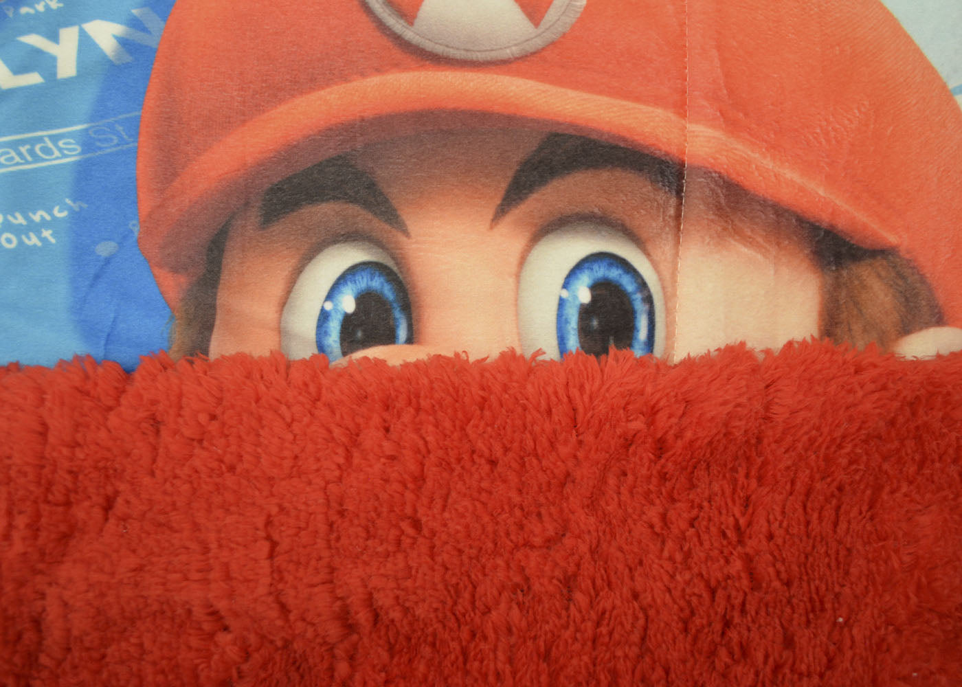Cobertor Baby Borrego + Shape Baby Mario Bros Azul