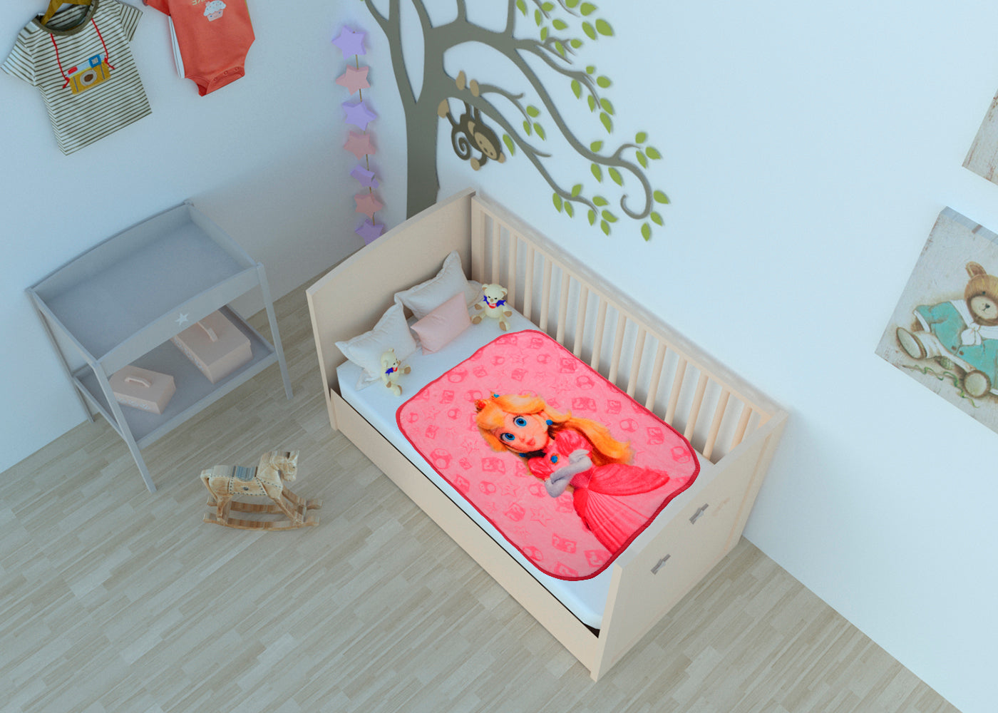 Cobertor Cunero Baby Usos Peach