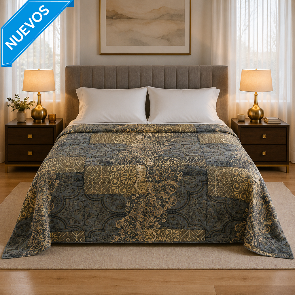 Cobertor Silk Estampado Damasco