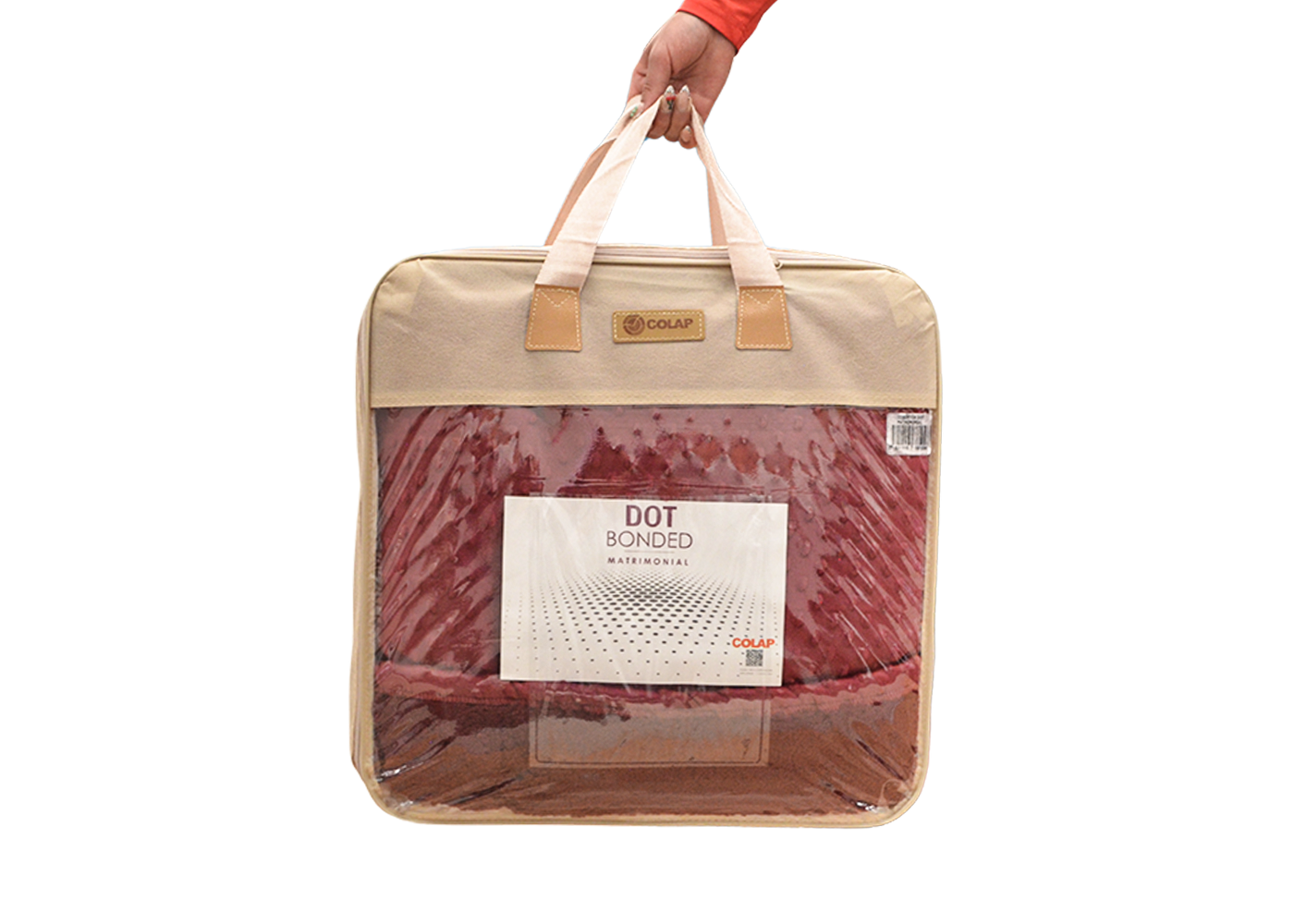 Edredón Dot Matrimonial Vino