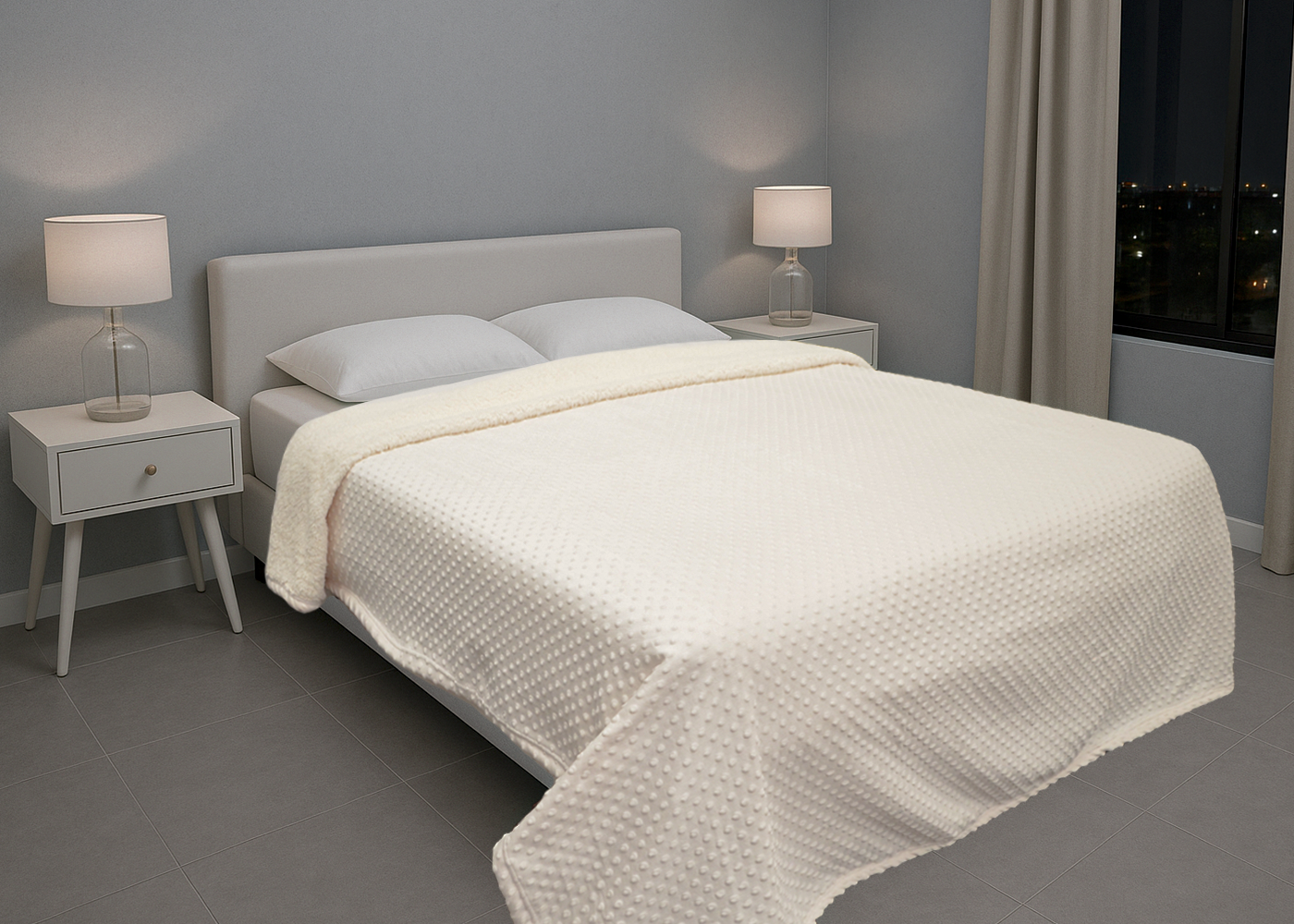 Edredón Dot Matrimonial Beige