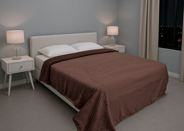 Edredón Dot Matrimonial Chocolate