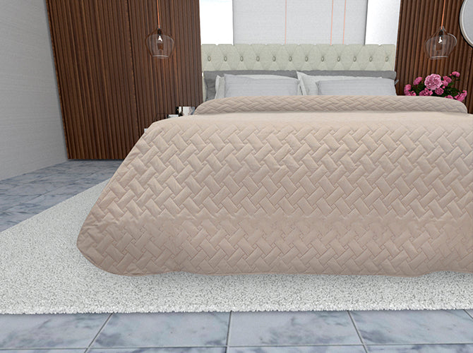 Edrecolcha Croasant Sobrecamero Beige Colchas