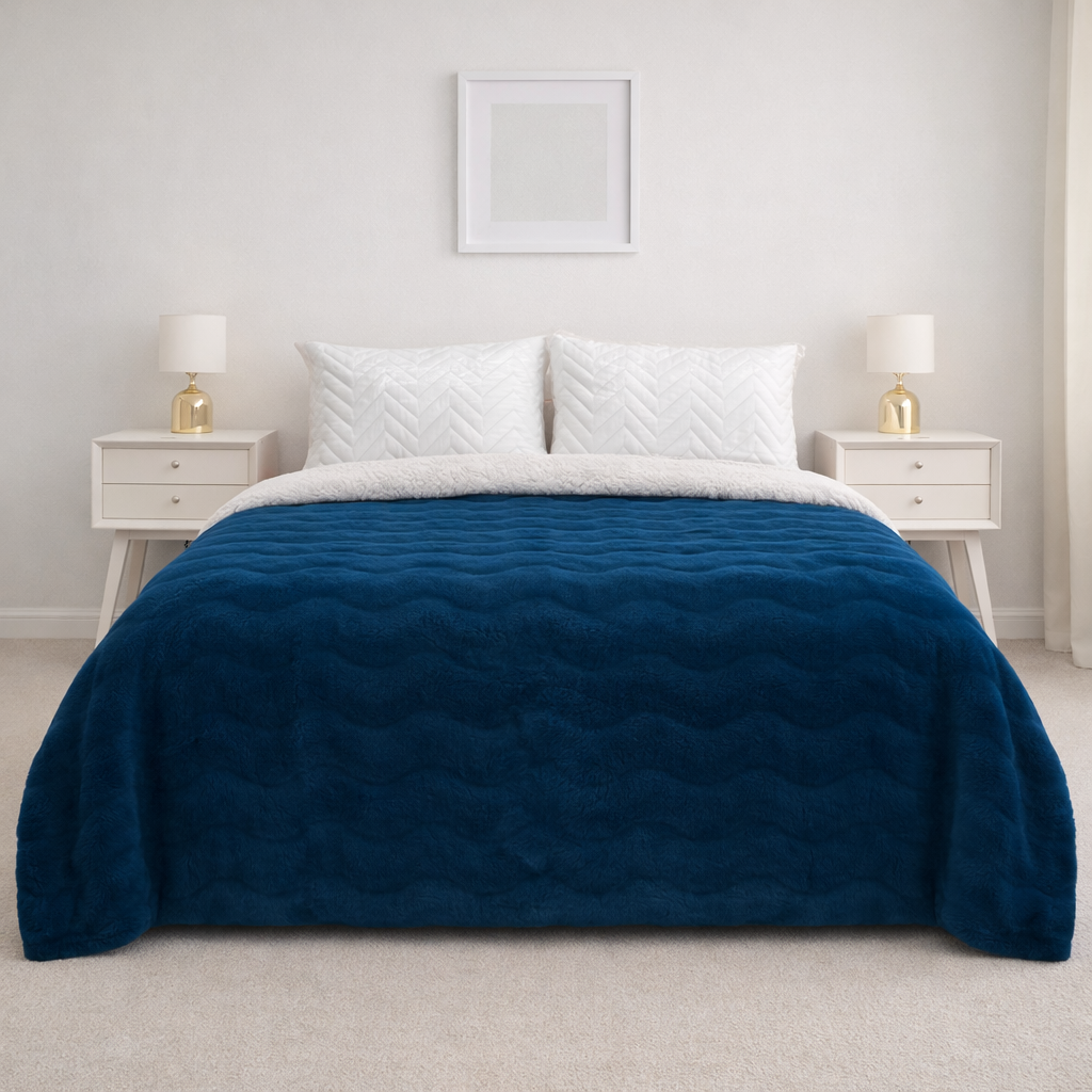 Edredón Sobrecamero Rabbit Blue Olas