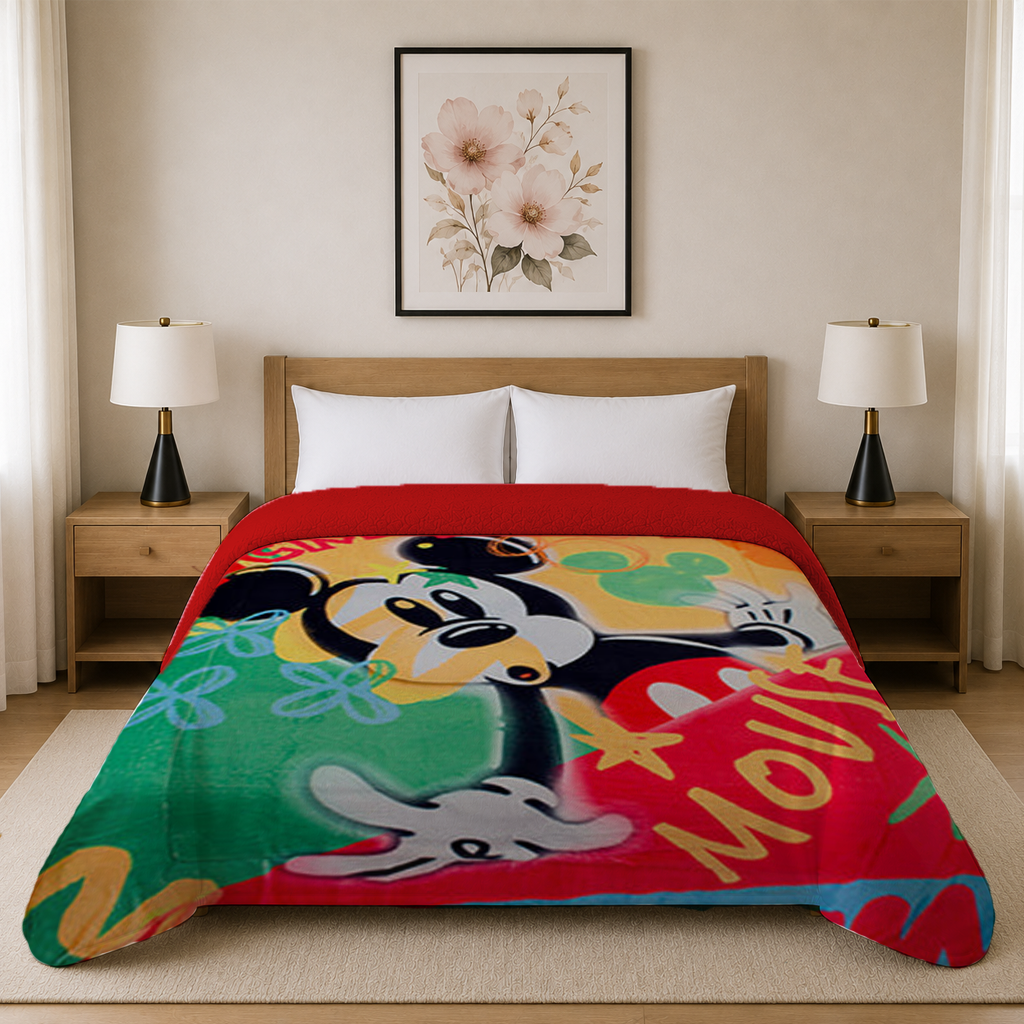 Edredón Matrimonial Borrego Mickey Wow