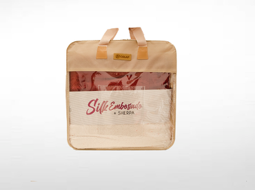 Cobertor Silk Embozado Matrimonial Rojo Hojas Cobertor